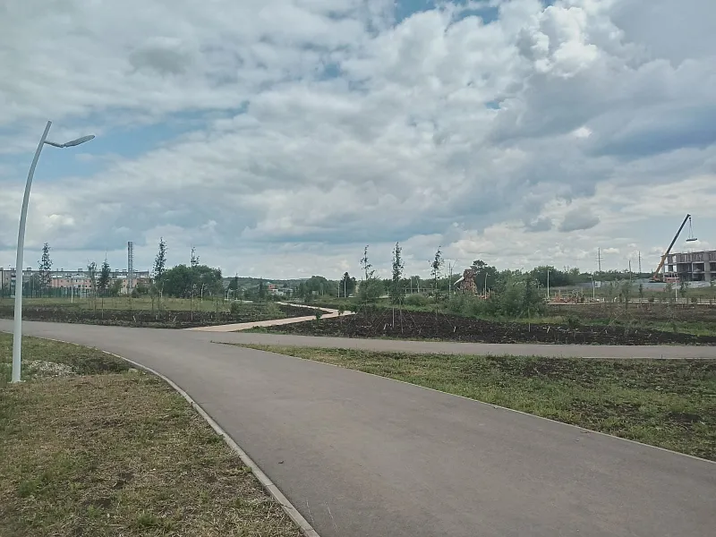 В&nbsp;Азнакаеве Республики Татарстан благоустраивают набережную реки Черной