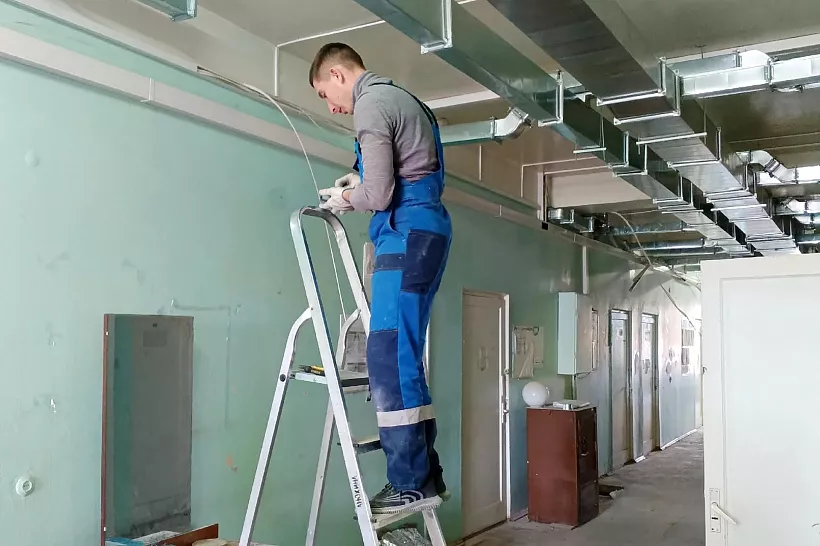 В&nbsp;городе Чухлома Костромской области ремонтируют поликлинику