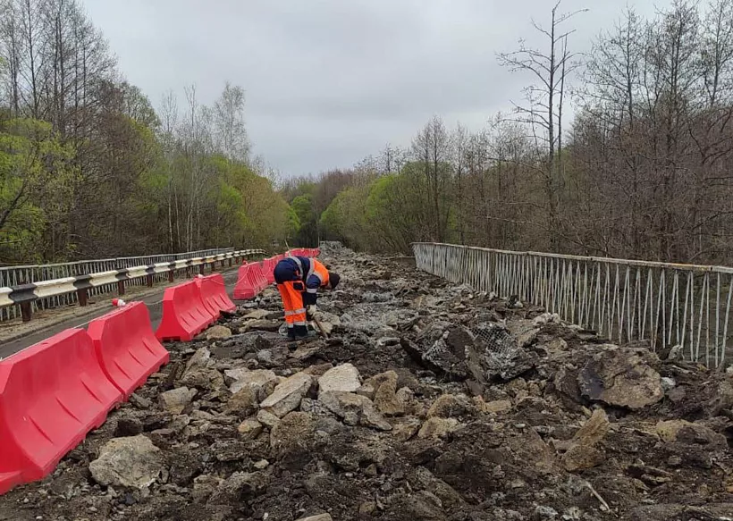 В&nbsp;Рязанской области начался ремонт моста через реку Тырницу