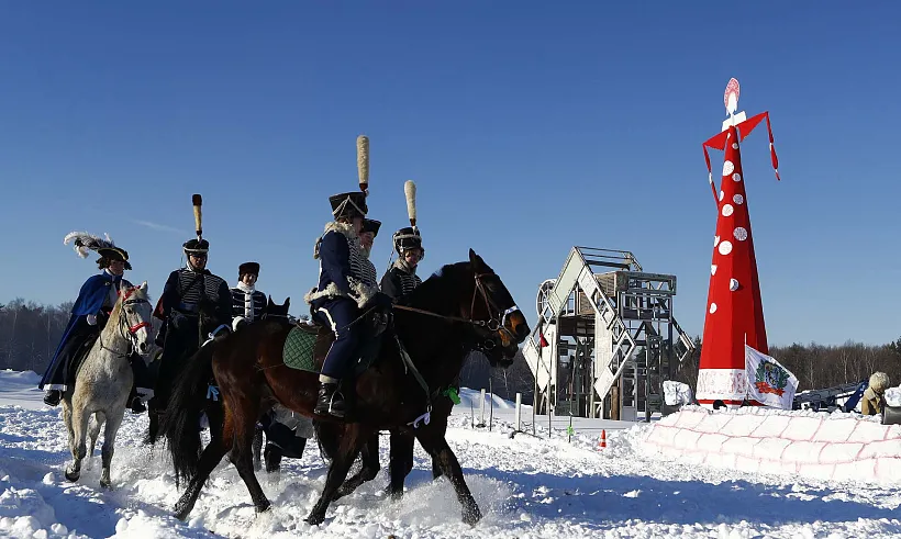 В&nbsp;Подмосковье на&nbsp;Масленицу сожгли самое высокое чучело в&nbsp;стране