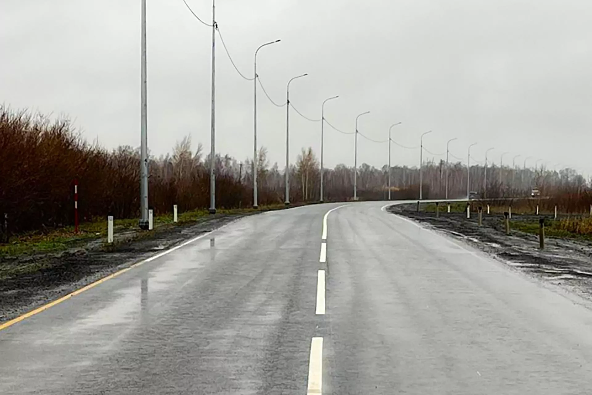 Дорогу к&nbsp;курганскому городу Петухово полностью обновили