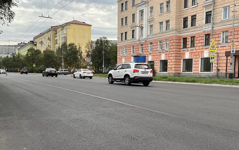 В&nbsp;Мурманске завершен ремонт проезжей части на&nbsp;улице Челюскинцев