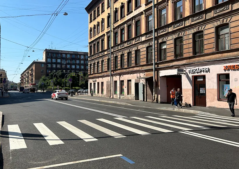 На&nbsp;Боровой улице в&nbsp;Санкт-Петербурге отремонтировали дорогу