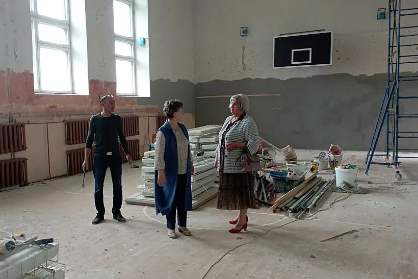 В&nbsp;Шильпуховской школе Ярославской области идет ремонт спортзала