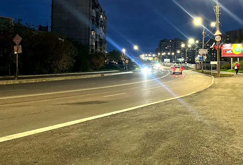 В&nbsp;Мурманске отремонтировали участок улицы Старостина