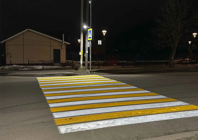 На&nbsp;дорогах Калужской области установят 11&nbsp;проекционных пешеходных переходов