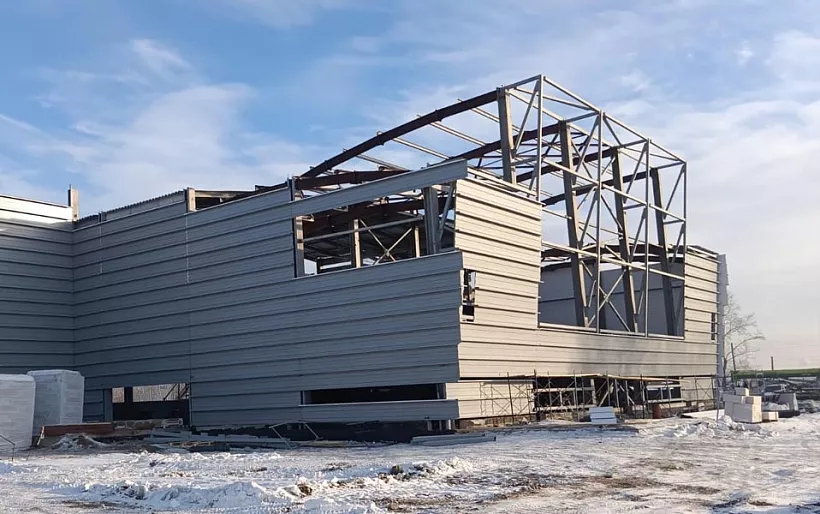 Здание нового спорткомплекса в&nbsp;городе Зиме Иркутской области готово на&nbsp;56%