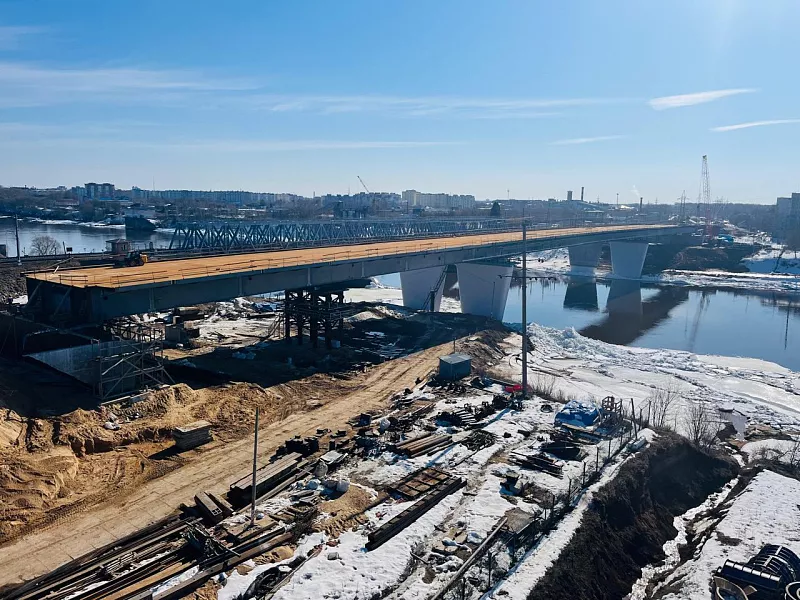 В&nbsp;Твери завершили надвижку левого направления Западного моста