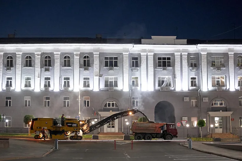 В&nbsp;Курске начали ремонтировать улицу Марата
