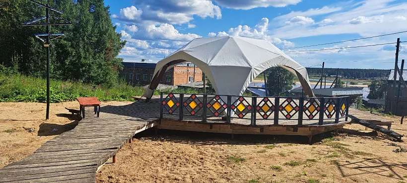 В&nbsp;селе Кослан Республики Коми привели в&nbsp;порядок местный парк
