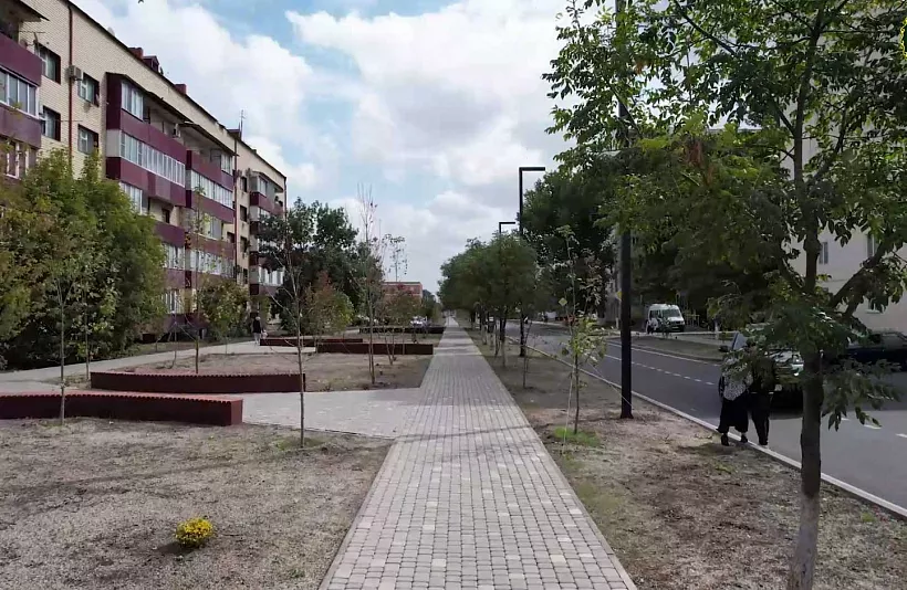 Новую пешеходную зону открыли в&nbsp;Грозном по&nbsp;улице Магомеда Нурбагандова