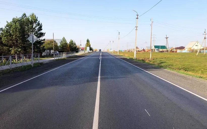 Новый асфальт уложили на&nbsp;дороге между Тюменской и&nbsp;Курганской областями