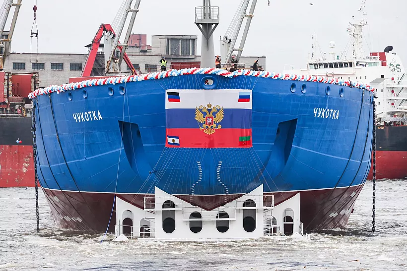 Историческое событие для&nbsp;флота РФ: на&nbsp;воду спустили атомный ледокол