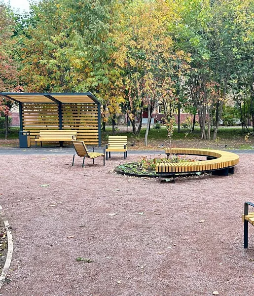В&nbsp;Королеве завершается благоустройство сквера имени Ленина